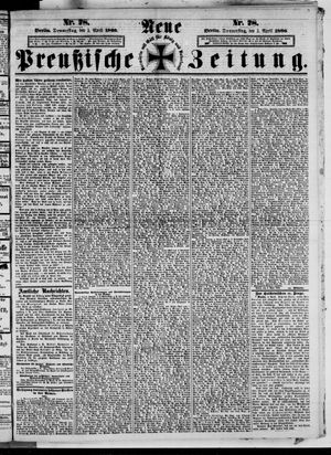 Neue preußische Zeitung vom 05.04.1866