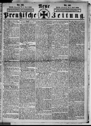 Neue preußische Zeitung vom 15.04.1866