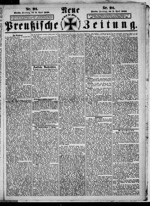 Neue preußische Zeitung vom 20.04.1866