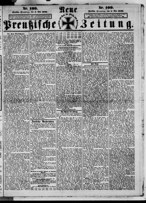 Neue preußische Zeitung on May 13, 1866