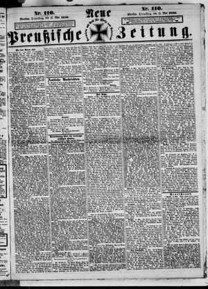 Neue preußische Zeitung vom 15.05.1866