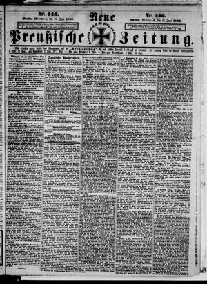 Neue preußische Zeitung vom 27.06.1866