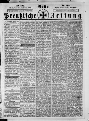 Neue preußische Zeitung on Aug 9, 1866