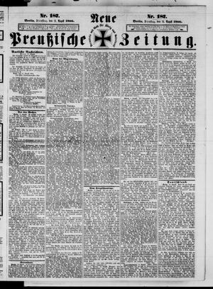Neue preußische Zeitung vom 14.08.1866