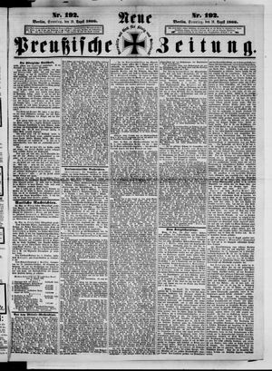 Neue preußische Zeitung vom 19.08.1866