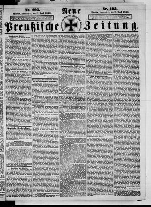 Neue preußische Zeitung vom 23.08.1866