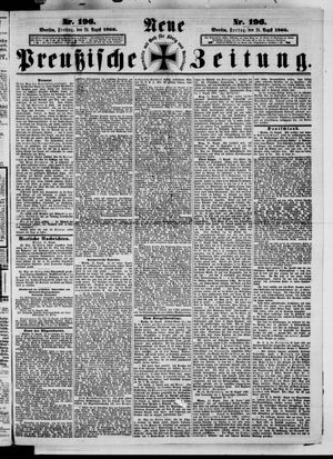 Neue preußische Zeitung vom 24.08.1866