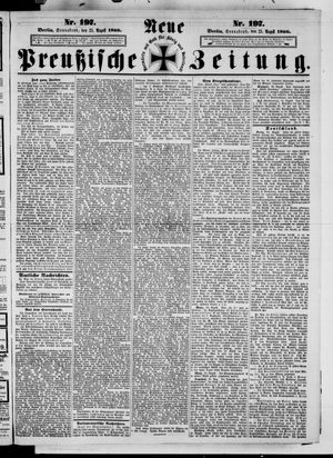 Neue preußische Zeitung vom 25.08.1866