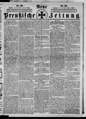 Neue preußische Zeitung vom 01.02.1867