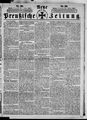 Neue preußische Zeitung vom 07.02.1867