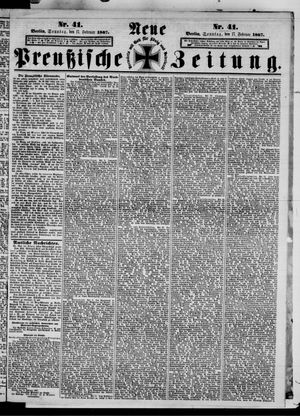 Neue preußische Zeitung vom 17.02.1867