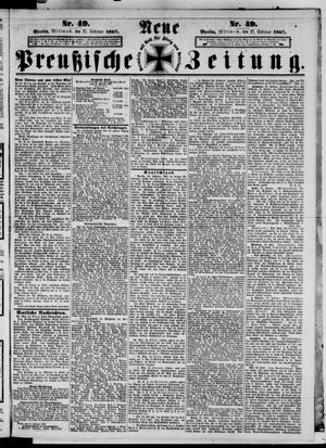 Neue preußische Zeitung vom 27.02.1867