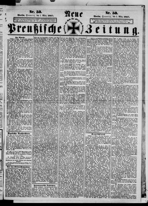 Neue preußische Zeitung vom 03.03.1867