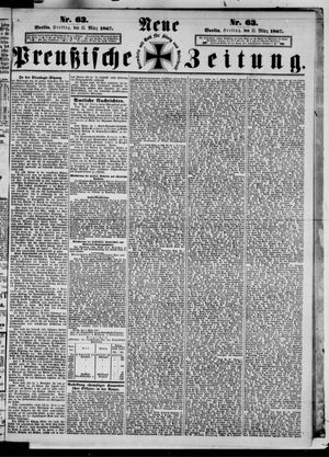 Neue preußische Zeitung vom 15.03.1867