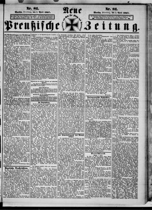 Neue preußische Zeitung vom 05.04.1867