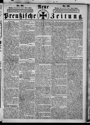 Neue preußische Zeitung vom 06.04.1867