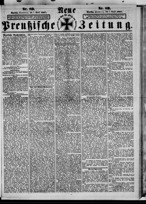 Neue preußische Zeitung vom 07.04.1867