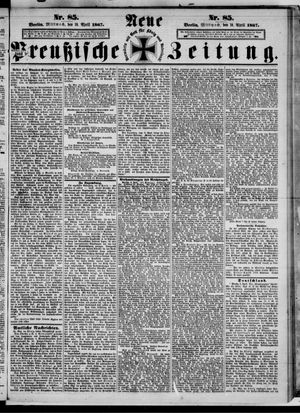 Neue preußische Zeitung vom 10.04.1867