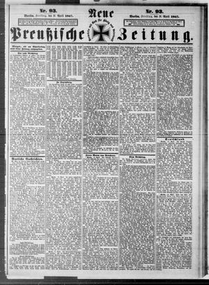 Neue preußische Zeitung vom 19.04.1867