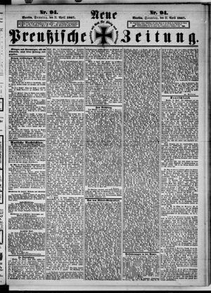 Neue preußische Zeitung vom 21.04.1867