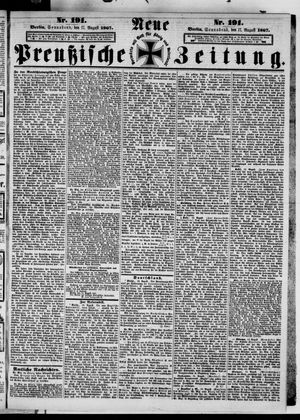 Neue preußische Zeitung vom 17.08.1867