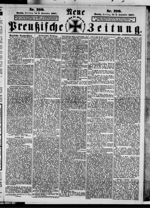 Neue preußische Zeitung vom 20.09.1867