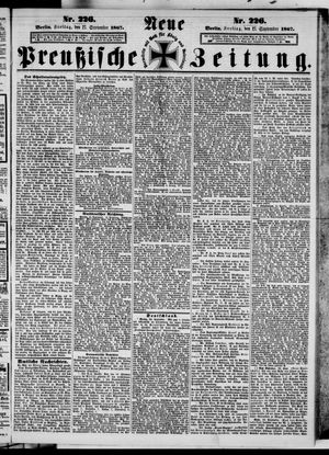 Neue preußische Zeitung on Sep 27, 1867