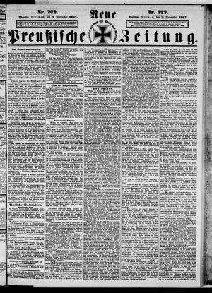 Neue preußische Zeitung vom 20.11.1867
