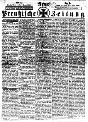 Neue preußische Zeitung vom 01.01.1868
