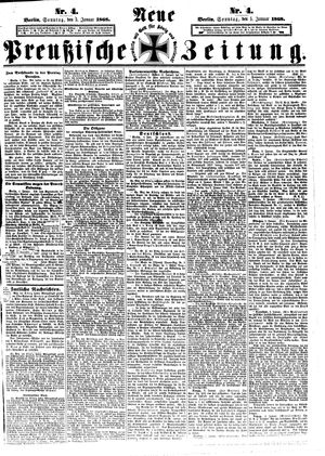 Neue preußische Zeitung vom 05.01.1868