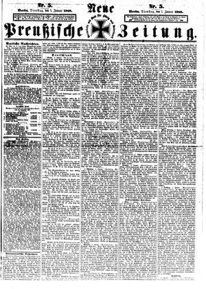 Neue preußische Zeitung vom 07.01.1868