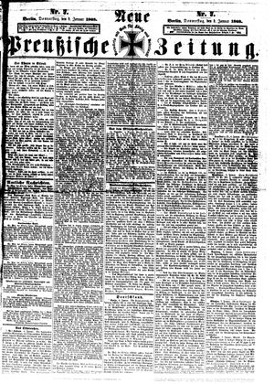 Neue preußische Zeitung vom 09.01.1868