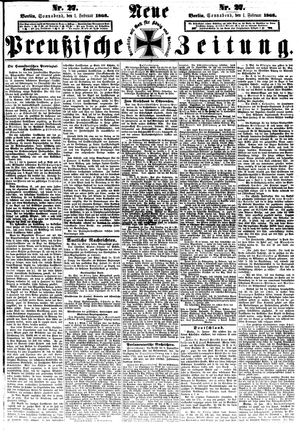 Neue preußische Zeitung vom 01.02.1868