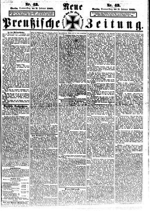 Neue preußische Zeitung vom 20.02.1868