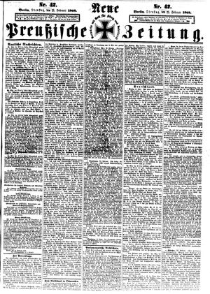 Neue preußische Zeitung on Feb 25, 1868