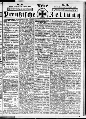 Neue preußische Zeitung vom 12.04.1868