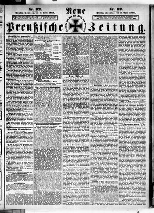 Neue preußische Zeitung vom 19.04.1868