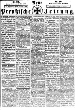 Neue preußische Zeitung vom 24.04.1868