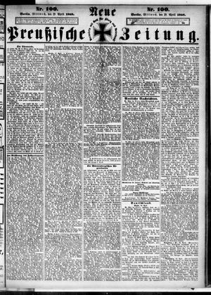 Neue preußische Zeitung vom 29.04.1868