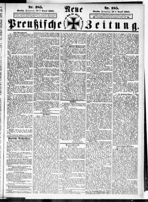 Neue preußische Zeitung vom 09.08.1868