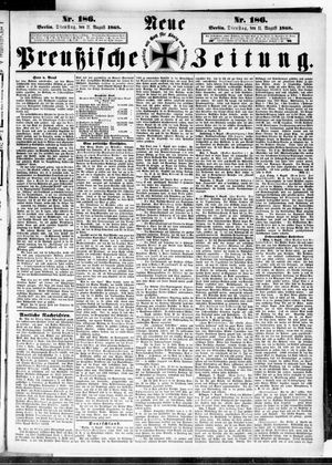 Neue preußische Zeitung vom 11.08.1868