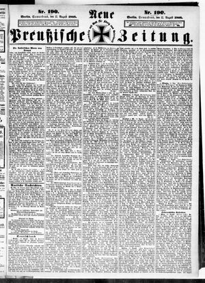 Neue preußische Zeitung vom 15.08.1868