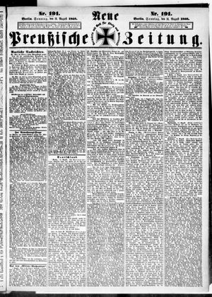 Neue preußische Zeitung vom 16.08.1868