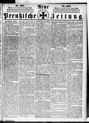 Neue preußische Zeitung vom 20.08.1868