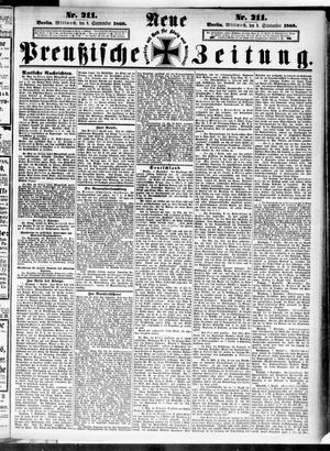 Neue preußische Zeitung vom 09.09.1868