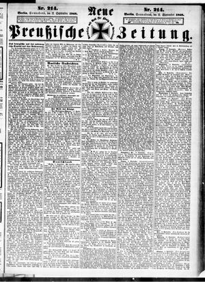 Neue preußische Zeitung vom 12.09.1868