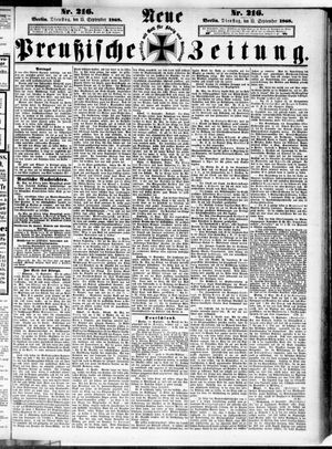 Neue preußische Zeitung vom 15.09.1868