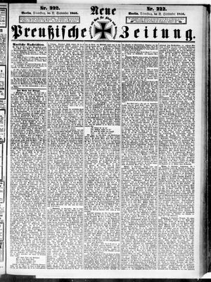 Neue preußische Zeitung vom 22.09.1868