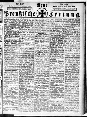 Neue preußische Zeitung vom 21.10.1868