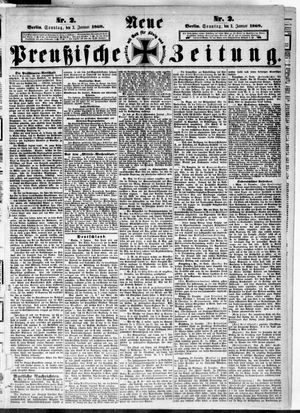 Neue preußische Zeitung vom 03.01.1869